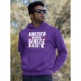 thumbnail image 2 of America Where Else Grunge Style Hoodie Men -Image by Shutterstock, Male 5X-Large, 2 of 4
