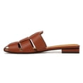 thumbnail image 4 of YDN Women Closed Square Toe Braided Mules Slip on Low Chunky Heel Backless Sandals Chic Daily Heeled Slides Size 4 Brown, 4 of 4