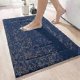 thumbnail image 1 of 50 x 80 cm, navy blue non-slip bathroom rug, soft microfiber bathroom rug, absorbent, machine washab, 1 of 4