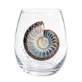 thumbnail image 2 of 2D Stemless Wine Glasses, Ocean Series Stemless Drinkware Tumbler, Beach Themed Decor Bar Glass Cup, Coastal Housewarming Gift for Ocean Lovers, 2 of 7