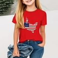 thumbnail image 2 of GERsome Unisex Kid's American Flag Short Sleeve T Shirts 4th of July Crew Neck Pullover Patriotic Tops, Toddler, Little Kids Boys, Girls, Sizes 9-10 Years, 2 of 4