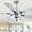 Silver, variant on 52" Silver Modern Ceiling Fan with Dimmable LED Light and Remote, 6-Speed DIY Shape Reversible DC Motor