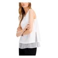 thumbnail image 3 of Alfani Womens Geo-Print Overlay Tank Top, White, Small, 3 of 3