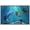 WHITE, variant on wall26 Framed Canvas Print Wall Art 3D Dolphin and Mermaid Under The Sea Fantasy &amp; Sci-Fi Ocean Digital Art Modern Art Nautical Scenic Colorful Ultra for Living Room, Bedroom, Office - 24"x3