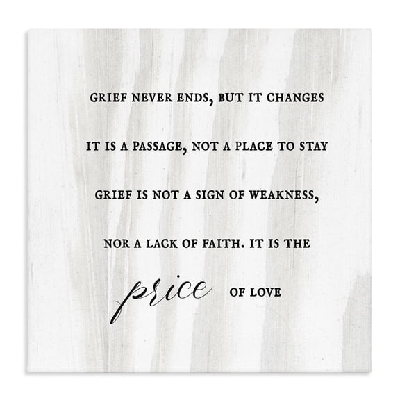 Stupell Industries Shabby Chic Grief Is Love Inspirational Sorrowing Lamentation Phrase Canvas Art, 17 x 17, by Lil' Rue