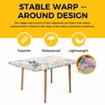 thumbnail image 4 of Easter Table Cloths for 3 Foot Rectangle Tables, Spring Bunny Colorful Eggs Plants Wooden Grain Patio Waterproof Elastic Fitted Tablecloths, Washable Rectangular Table Cover for Camping, 4 of 8