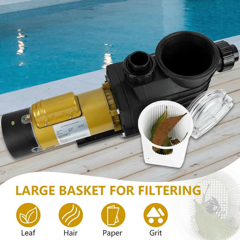 Northlight Self-Priming Above-Ground Swimming Pool Pump, 1 HP