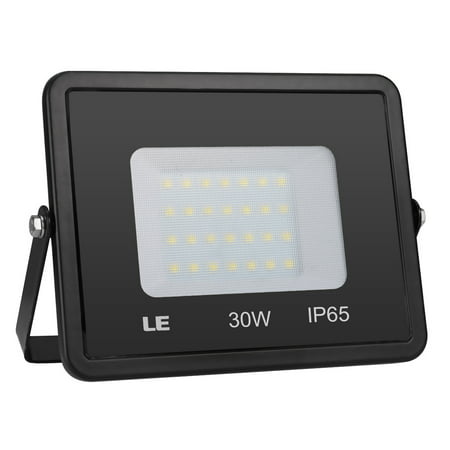 Lighting EVER 30W Daylight White LED Floodlight Fixture, IP65 Waterproof  Outdoor Flood Lights with 100° Beam