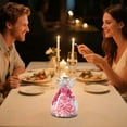 thumbnail image 4 of Natural Immortal Flowers Valentines Day Gifts, Angel Figurines Glass Cover with Preserved Forever Real Rose, Glowing Love Decorations Romantic Angel Flowers Gifts for Women, 1Pc(Pink,3.9x3.9x5.9"), 4 of 7
