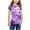 Purple, variant on Piuwrlz Summer Short T-Shirts for Girls Short Tops Sleeve Printed Lace Floral Round Neck T Shirt Top Kids Hot Pink Size 9-10 Years