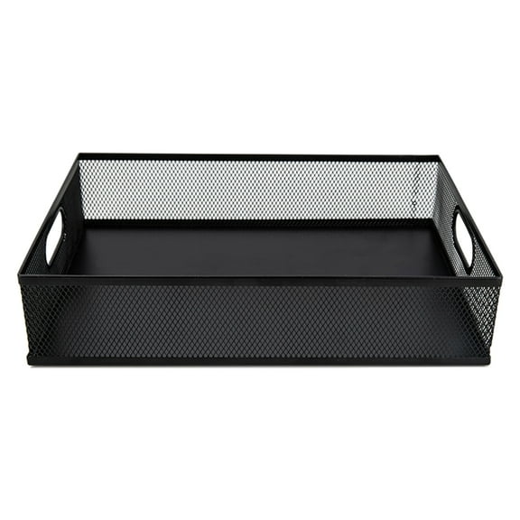 Metal Meshes Desk Drawer Organizers Tray with Handle Office File Organizers Easy to Use for Office Bathroom Kitchen