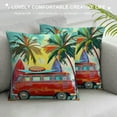 thumbnail image 3 of Shiartex  Beach Themed Pillow Cases Cushion Covers Kids Soft Surfboard Palm Tree Throw Pillow Covers Hawaiian Beach Decorative Throw Pillowcases Tropical Island Decor Cushion Cases, 3 of 5