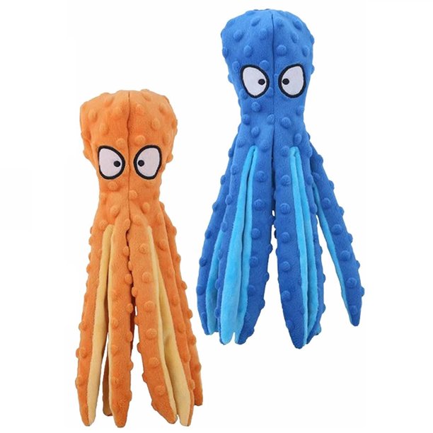 2pcs Octopus Perro Interactivo Juguete Chirriando
