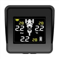 thumbnail image 3 of 2X Solar Wireless Tire Pressure Monitoring System Motorcycle TPMS Tire Pressure Monitor LCD Display 3 External Sensors,Black, 3 of 5