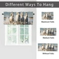 thumbnail image 6 of White Horse Kitchen Valance Curtains Wild Animal Beach Galloping Running Window Valance for Living Room Bedroom, Kitchen Valance Rod Pocket Window Decor Curtain 54 by 18 in, 1 Panel, 6 of 6
