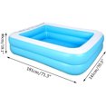 thumbnail image 2 of Aunavey Family Swimming Pool Home Backyard Outdoor Bathing Tub Inflatable Paddling Pools Summer Best Gift for Kids (Blue, 71.3*55.5*18.1 inch), 2 of 6