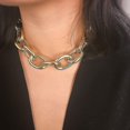 thumbnail image 5 of Gargantilla gruesa, cadena de eslabones cubanos de oro, collares gruesos, joyería punk para mujeres y niñas (cadena cubana dorada), 5 of 5