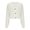 White, variant on Uaswgudfs Women's Chunky Knit V-Neck Cardigan - Cropped Relaxed Fit Ribbed Cuffs & Large Buttons Casual Wear