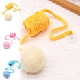 thumbnail image 1 of Bola interactiva de teaser de gatos con campanas | Juguete de actividad para puertas colgantes | Varita de poliéster colorida | Material de pelusa | Duradero | 10x5x3cm | Para el juego de gatos en, 1 of 7