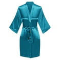 thumbnail image 3 of VintageClothing Women Kimono Satin Bride Matron of Honor Wedding Short Robe One Size, 3 of 3