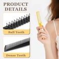 thumbnail image 2 of OPALESQUE 12pcs Mini Hair Brush, Travel Comb for Women, Folding Hair Brush Double Headed for Purse Pockets Suitable for Any Hairstyle (Black&Yellow), 2 of 7