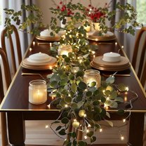 Fairy Light Olive Vine, 6FT Twinkling Tree Olive Vine with 96 LED, Pre-Lit Twinkling Tree Fairy Light Olive Vines with Timer, Artificial Garland for Christmas Mantel Home Decor (3 Pcs)