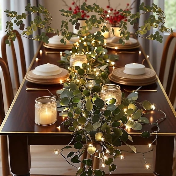 Fairy Light Olive Vine, 6FT Twinkling Tree Olive Vine with 96 LED, Pre-Lit Twinkling Tree Fairy Light Olive Vines with Timer, Artificial Garland for Christmas Mantel Home Decor (3 Pcs)