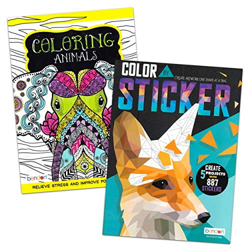 Download Bendon Publishing Advanced Adult Coloring Book Set 2 Pack Expert Color By Stickers Books For Adults Relaxation Meditation Walmart Com Walmart Com