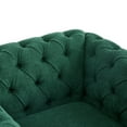 thumbnail image 5 of GDF Studio Chesterfield Swivel Club Chair with Deep Button-Tufted Upholstery & Nailhead Trim, Dark Green, 5 of 8