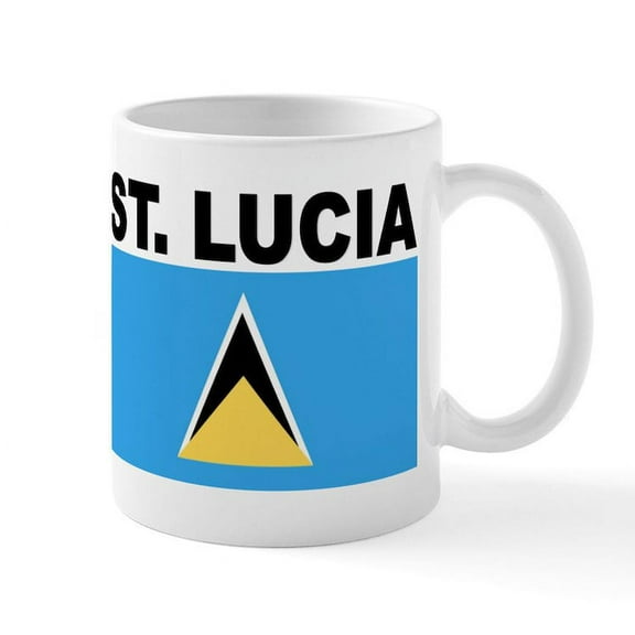 CafePress - Saint Lucia Flag Mug - 11 oz Ceramic Mug - Novelty Coffee Tea Cup