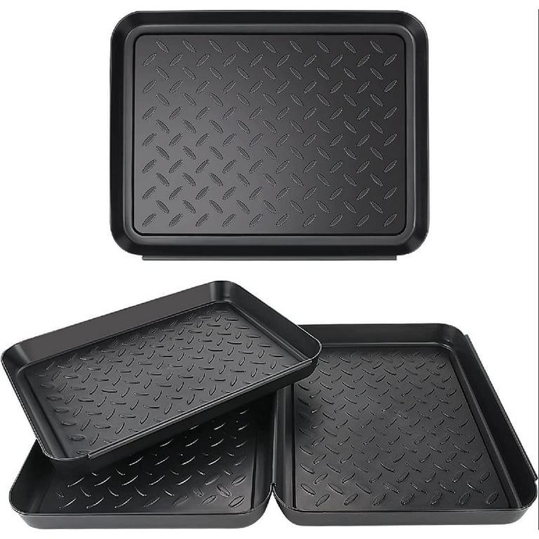 Small Boot Tray for Entryway Indoor, 4 Pack Plastic Shoe Mat Tray Heavy  Duty Boot Mat Utility Mats for Indoor and Outdoor Use Shoe Mat . 