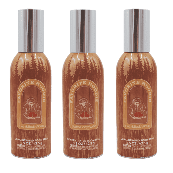 Favorite Hoodie Concentrated Room Spray by Bath & Body Works - Pack of 3 - New 2025 Packaging