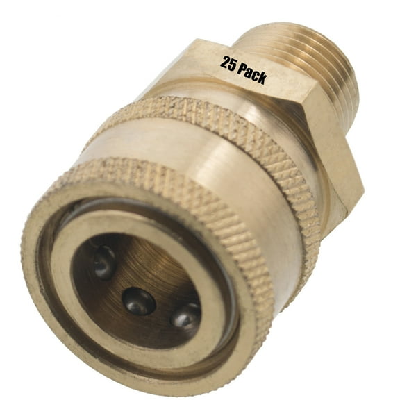 (25) 3/8" MPT Male Brass Socket Quick Connect Coupler Pressure Washer Nozzle