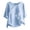 Light blue, variant on Women'S Casual Button Floral Print O-Neck tops Short Sleeve T-Short Blouse (Yellow 12(XL))