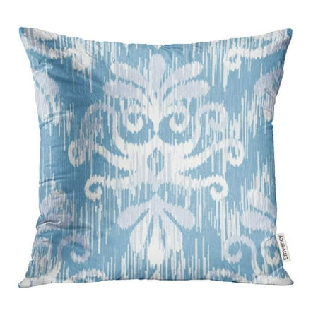 - CMFUN Damask Faux Ikat Tribal Pattern Accessory All Bunting Graphic Indigo Interior Pillowcase Cushion Cover 18x18 inch