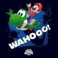 thumbnail image 2 of Mens The Super Mario Galaxy Movie Wahooo Yoshi Ride Splatter Icon T Shirt, 2 of 5