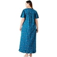 thumbnail image 2 of Dreams & Co. Plus Size Long Floral Print Cotton Gown, 2 of 7