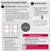 Lotus & Windoware Cordless 1 Vinyl Mini Blind Light Filtering Horizontal Blind, 70 Width x 72 Length, White, Smooth