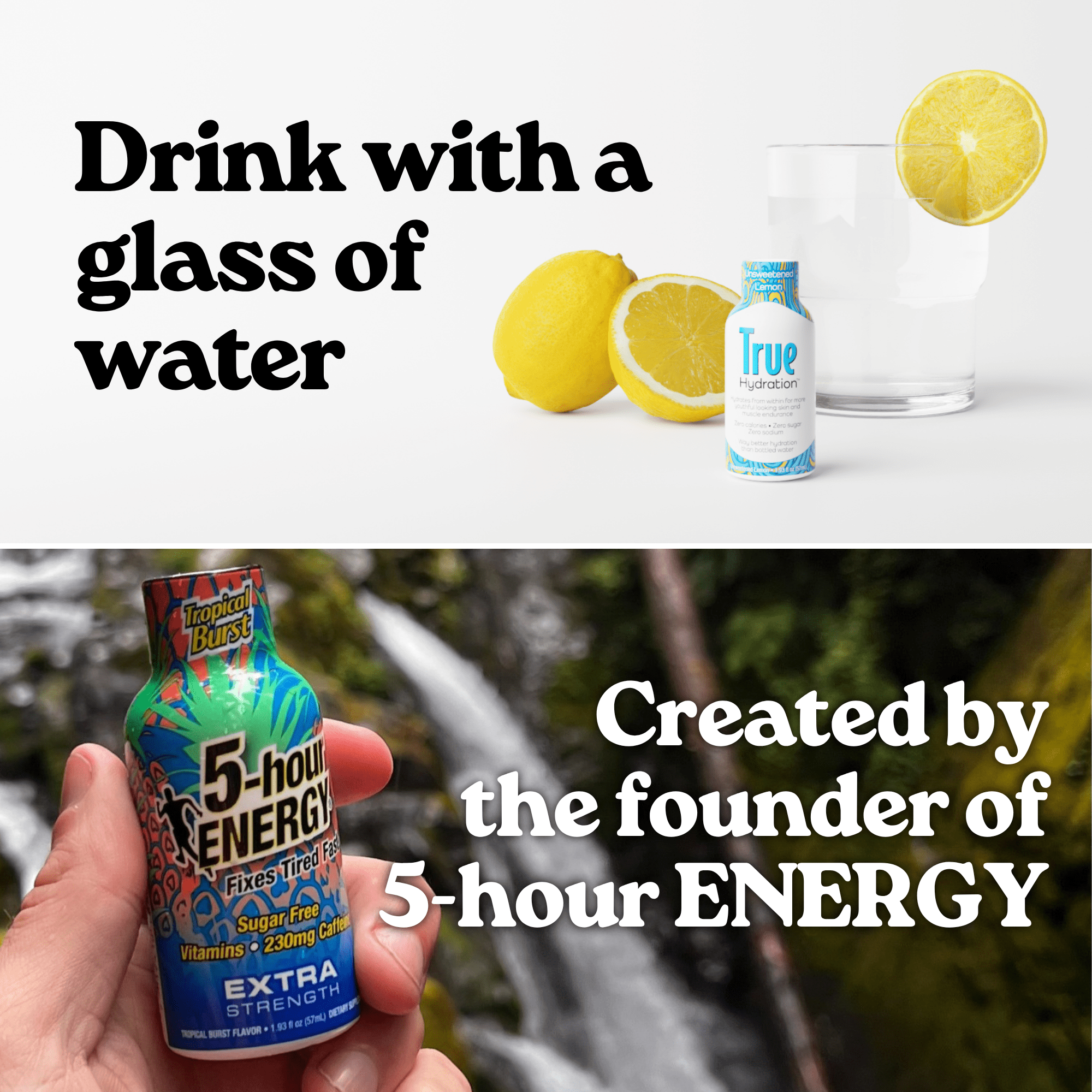 True Hydration Shots Unsweetened Lemon Water – 12 Pack of 1.93 fl oz – Electrolytes – Amino Acids – Zero Sugar – Zero Sodium – Vegan – Gluten-Free