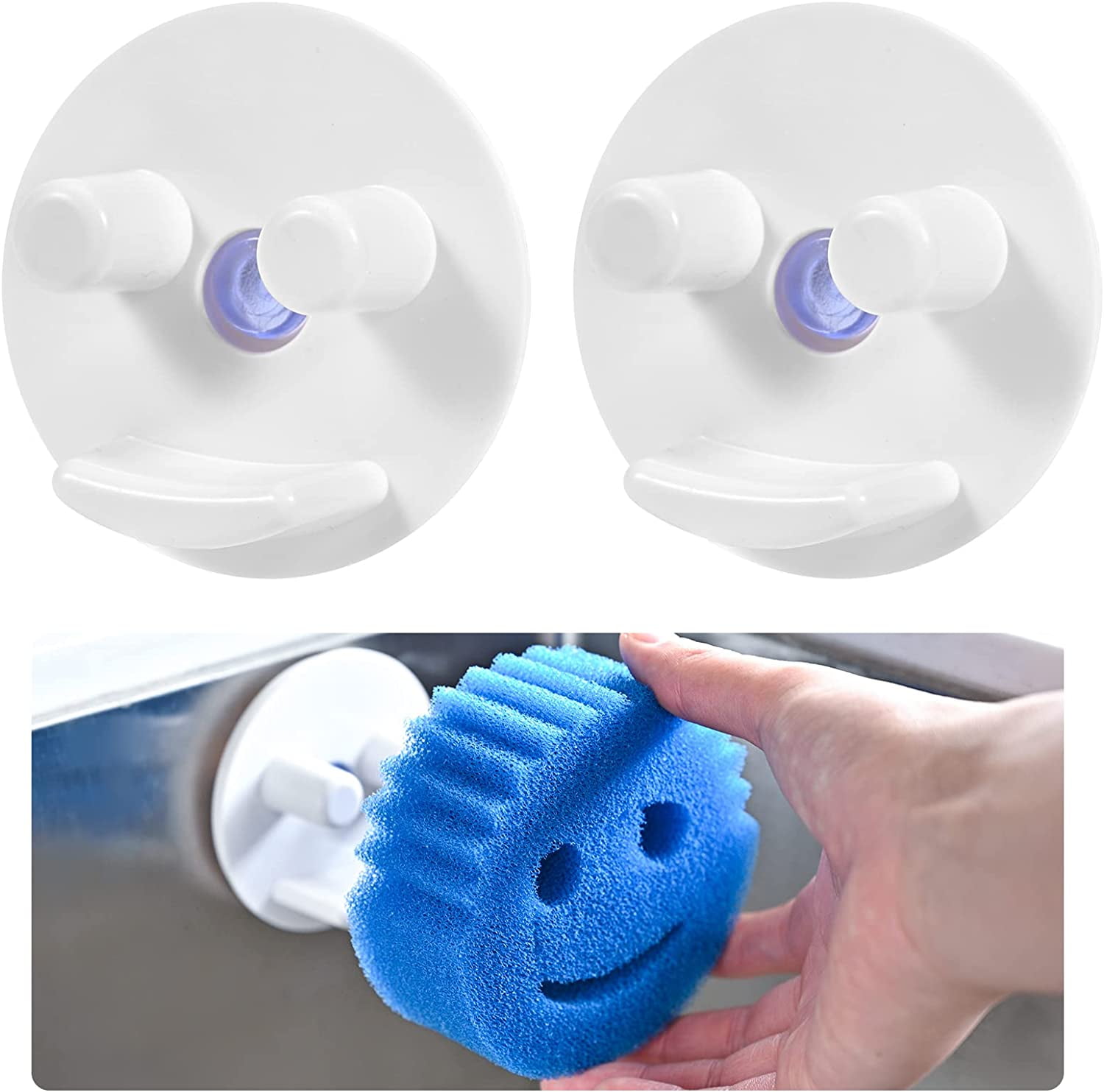 Self Draining Sponge Holder With Suction Cup Installation Sponge self-draining-sponge-holder-with-suction-cup-installation-sponge