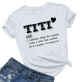 thumbnail image 3 of QIPOPIQ T-Shirt Graphique à Manches Courtes pour Femmes, Col Rond, Été, Décontracté, à Lettres Imprimées, Liquidation, 3 of 4