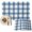 Blue, variant on Burnt Orange Plaid Placemats Set of 2, Gingham Check Minimalist Grid Farmhouse Washable Wipeable Table Mats for Dining Tables, Indoor Outdoor Kitchen Place Mats for Holiday Party Table Decor