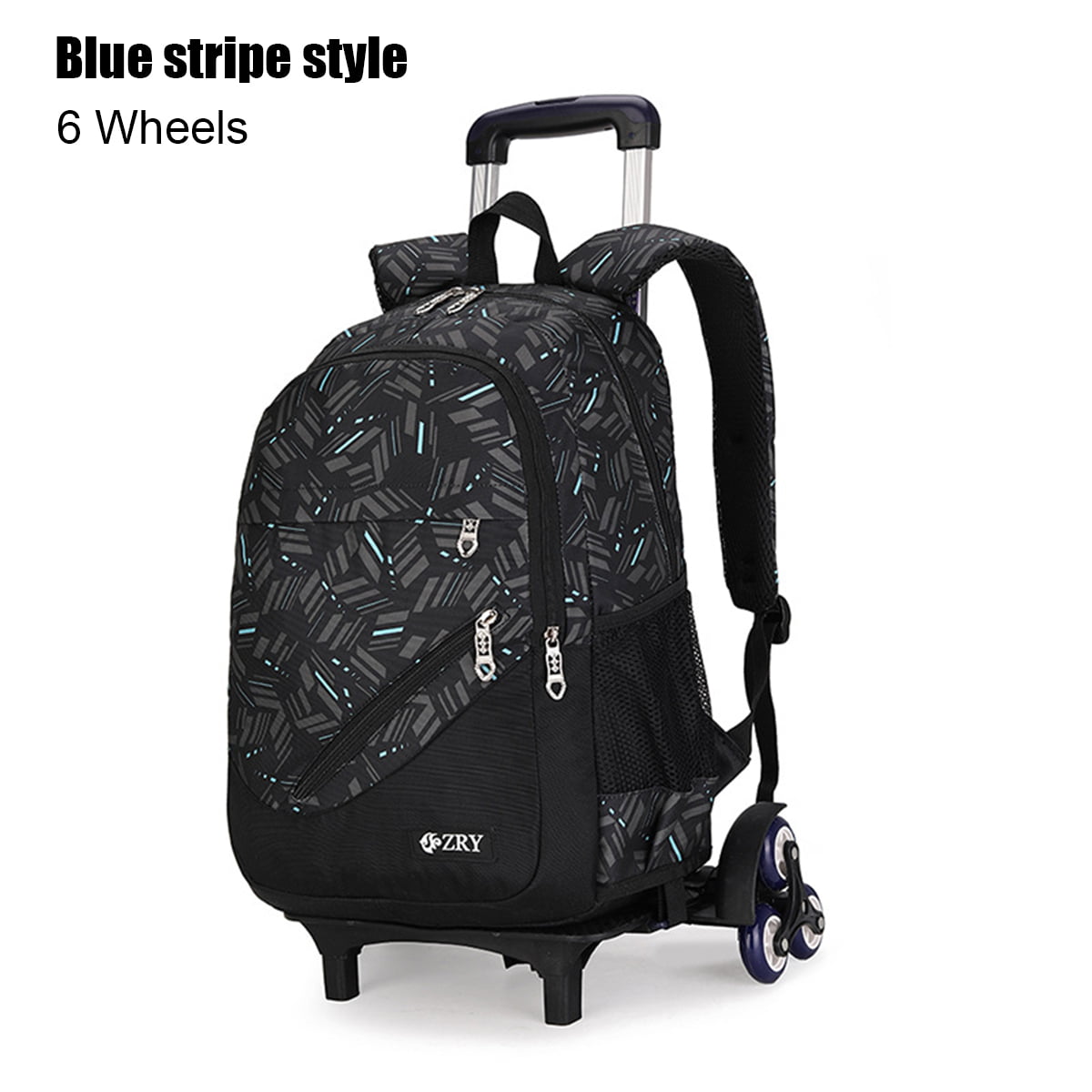 3-6 Grade for Kids,Purple HCC& Girls Wheeled Backpacks Climbing Stairs Removable Trolley Backpack for School 