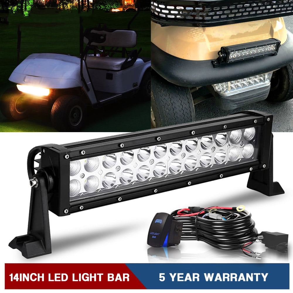 12 Inch 72W Led Work Light Bar Flood&Spot Fog Boat Offroad Driving Lamp 4WD Ford