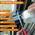 thumbnail image 6 of 2 roll Transparent Window Weather Sealing Tape, 2 Inch x 33 FT, Weather Stripping Residue-Free Clear Window Insulation Tape for Doors Windows and Shower Glass Gaps, 6 of 6