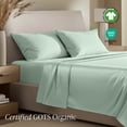 thumbnail image 3 of Bare Home Organic Sateen Sheet Set - 400 Thread Count - 100% Organic Cotton - 4 Piece - Queen, Willow, 3 of 10