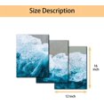 thumbnail image 4 of 3 Panels Ocean Beach Painting Home Decor for Printed Canvas Decorative Wall Art Pictures for Living Room Bedroom Office Sea Waves Scenery Wall Art Gallery Wrapped Posters and Prints - 12" x 16" x 3, 4 of 6