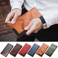 thumbnail image 1 of Billetera con bloqueo RFID para hombre | Díptico de cuero de plena flor para hombre | Bolso vintage de gran capacidad | Organizador de viajes y negocios | Ranuras para tarjetas, ventana de, 1 of 3