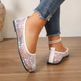 thumbnail image 7 of SuTry Women's Round Toe Flats Mesh Breathable Soft Sole Floral Embroidery Slip On Comfortable Casual Walking Shoes(36), 7 of 7