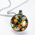thumbnail image 2 of Tangerine Stunning Glass Circular Pendant Necklace - Elegant Jewelry for Women, 2 of 5